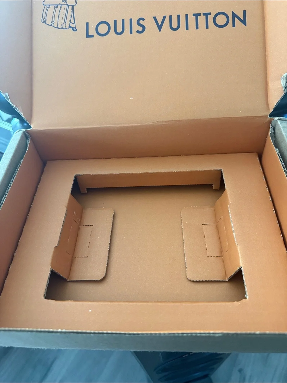 Louis Vuitton Orange Branded Gift Box with Logo